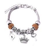 New Tree Of Life Lobster Buckle Snake Chain Beaded Bangles - The Jewellery Supermarket