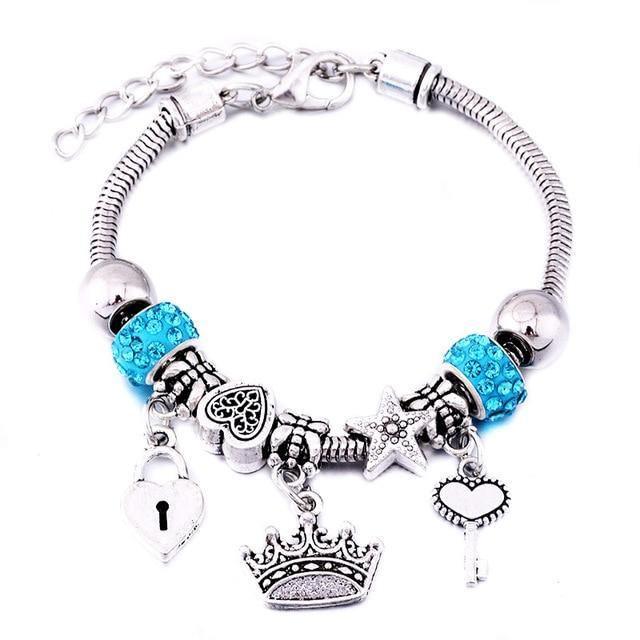 New Tree Of Life Lobster Buckle Snake Chain Beaded Bangles - The Jewellery Supermarket