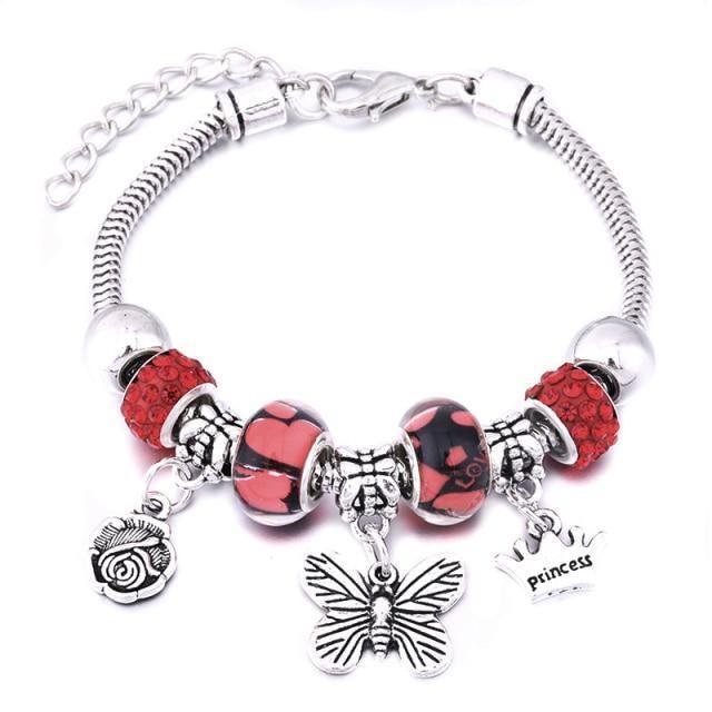New Tree Of Life Lobster Buckle Snake Chain Beaded Bangles - The Jewellery Supermarket