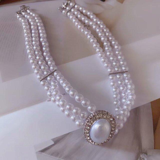 New Trend Jewellery Fashion Elegant Light Luxury Three-Layer Pearl Collar, - The Jewellery Supermarket