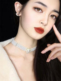 New Trend Jewellery Fashion Elegant Light Luxury Three-Layer Pearl Collar, - The Jewellery Supermarket