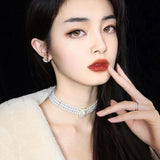 New Trend Jewellery Fashion Elegant Light Luxury Three-Layer Pearl Collar, - The Jewellery Supermarket