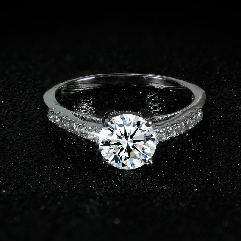 Original Sterling Silver 5mm Round Cut High Quality AAA+ Cubic Zirconia Diamonds Ring - The Jewellery Supermarket