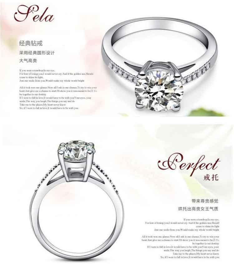 Original Sterling Silver 5mm Round Cut High Quality AAA+ Cubic Zirconia Diamonds Ring - The Jewellery Supermarket