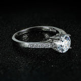 Original Sterling Silver 5mm Round Cut High Quality AAA+ Cubic Zirconia Diamonds Ring - The Jewellery Supermarket