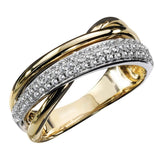 Popular Dazzling AAA+ Cubic Zirconia Diamonds High Quality Cross Ring