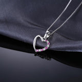 Pretty 925 Sterling Silver High Grade Pink Sapphire Pendant - The Jewellery Supermarket