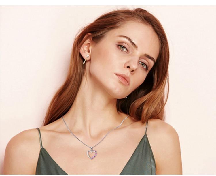 Pretty 925 Sterling Silver High Grade Pink Sapphire Pendant - The Jewellery Supermarket