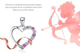 Pretty 925 Sterling Silver High Grade Pink Sapphire Pendant - The Jewellery Supermarket