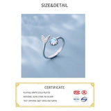 Pretty 925 Sterling Silver tail Moonstone Ring - Best Online Prices - The Jewellery Supermarket