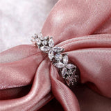 Romantic Flower Design AAA+ Cubic Zirconia Diamonds Luxury Statement Ring - The Jewellery Supermarket