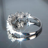 Romantic Flower Design AAA+ Cubic Zirconia Diamonds Luxury Statement Ring - The Jewellery Supermarket