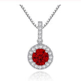 Silver Color S925 VVS1 Simulated Diamond 2 Carat Necklace Pendant for Women - The Jewellery Supermarket