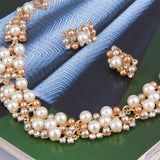 Simple Imitation Pearl Elegant Bridal Jewellery Crystal Jewellery Set - The Jewellery Supermarket