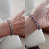 Superb AAA+ Cubic Zirconia Diamonds and Crystals 925 Sterling Silver Vintage Royal or Multicolour Bracelet - The Jewellery Supermarket