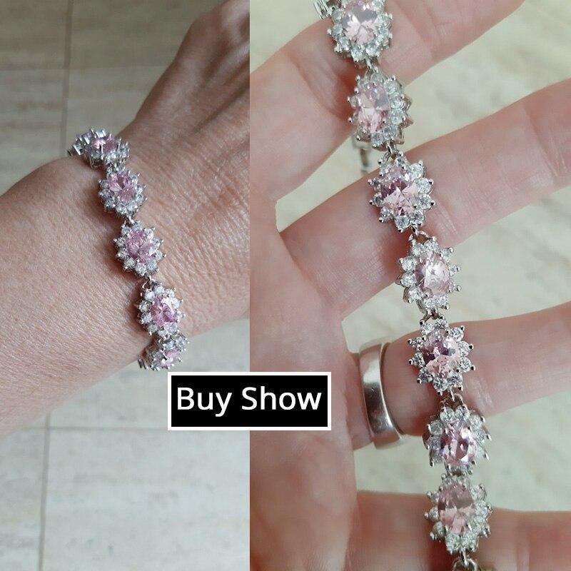 Superb AAA+ Cubic Zirconia Diamonds and Crystals 925 Sterling Silver Vintage Royal or Multicolour Bracelet - The Jewellery Supermarket