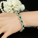 Superb AAA+ Cubic Zirconia Diamonds and Crystals 925 Sterling Silver Vintage Royal or Multicolour Bracelet - The Jewellery Supermarket