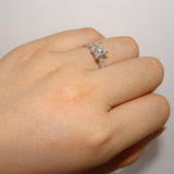 Superb Sterling 925 Silver Square AAAA+ Zircon Wedding Engagement Ring - The Jewellery Supermarket