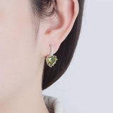 Superb Sterling Silver AAA Cubic Zirconia Diamonds and Crystals Heart Earrings - The Jewellery Supermarket