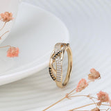 Trend Geometry Rose Gold Cross Black AAA+ Cubic Zirconia Diamonds Earrings Ring Set - The Jewellery Supermarket