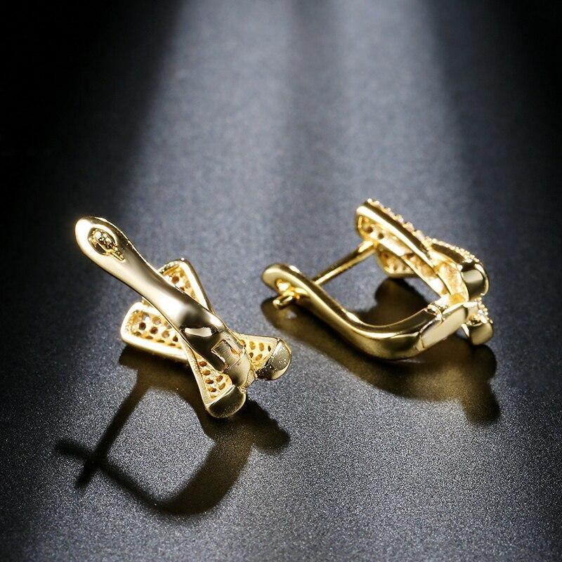 Trendy X Letter Shape AAA+ Cubic Zirconia Stud Earrings Fine Jewellery - The Jewellery Supermarket