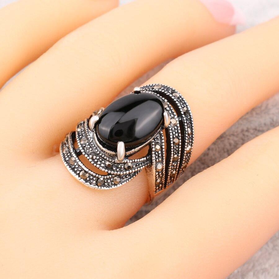 Unique Vintage Fashion Black Tibetan Silver Alloy Antique Oval Angel Wings - The Jewellery Supermarket