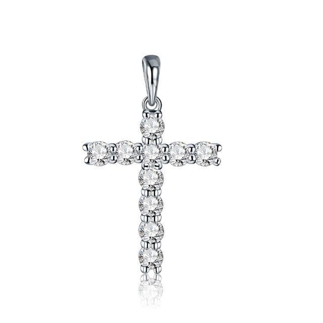 Beautiful Handmade Cross High Quality Moissanite Diamonds Necklace - Luxury Jewellery - The Jewellery Supermarket