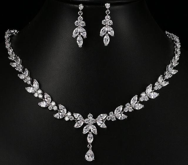 NEW ARRIVAL AAA Cubic Zirconia Diamonds Exquisite Jewelry Sets Women Wedding Party Jewellery The Jewellery Supermarket