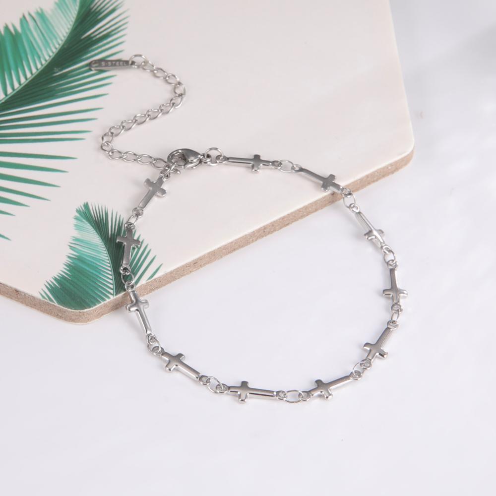 BEST SELLER Cute Fashion Cross Bracelet Stainless Steel Adjustable Bracelets - Jesus Christian Jewellery - The Jewellery Supermarket