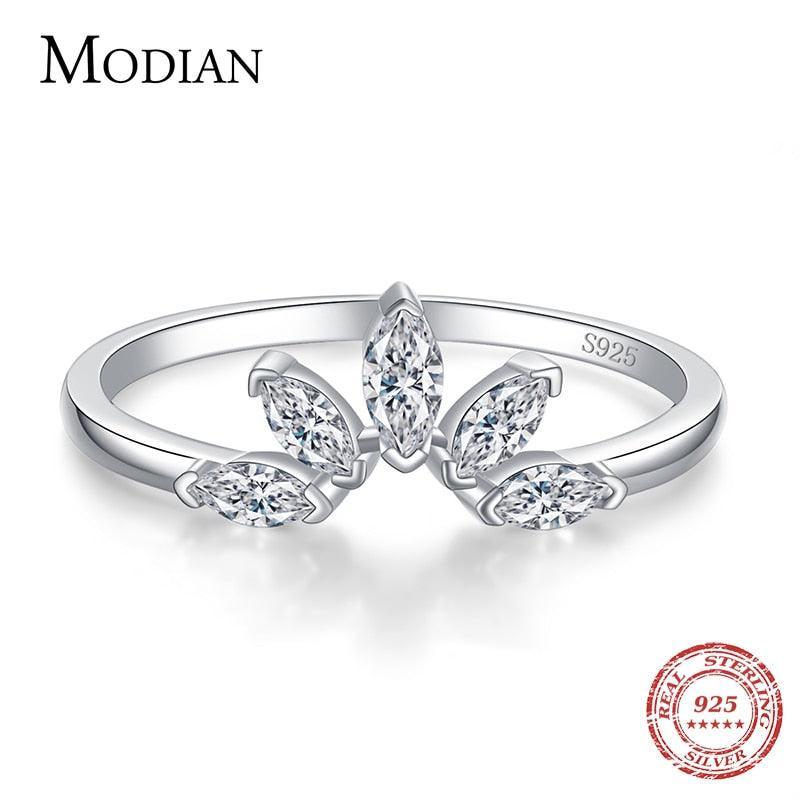 *NEW* Ideal Gifts - Sterling Silver Rhombus AAA+ Clear CZ Crown Fashion Gold Color Rings - The Jewellery Supermarket