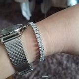NEW Adjustable Various Size Clear AAA+ Zircon Diamonds Geometric Tennis Bracelets For Women - The Jewellery Supermarket