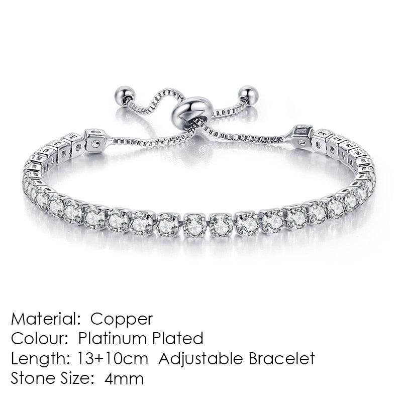 AMAZING Shiny AAA+ Cubic Zirconia Simulated Diamonds Chain Crystal Women's Dazzling Tennis Bracelets - The Jewellery Supermarket