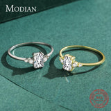 Splendid Rectangle Silver Clear AAA+ Cubic Zirconia Diamonds Ring - The Jewellery Supermarket