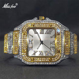 Luxury Couple Ice Gray Square Diamond Limited Edition Watches - The Jewellery Supermarket