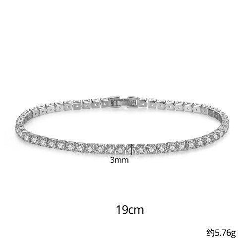 EXQUISITE Charming AAA+ Cubic Zirconia Simulated Diamonds Gold Colour Tennis Bracelets - The Jewellery Supermarket
