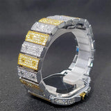 Luxury Couple Ice Gray Square Diamond Limited Edition Watches - The Jewellery Supermarket