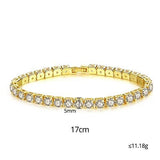 EXQUISITE Charming AAA+ Cubic Zirconia Simulated Diamonds Gold Colour Tennis Bracelets - The Jewellery Supermarket