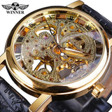 Top Brand Luxury Transparent Golden Case Luxury Casual Design Skeleton Watch - The Jewellery Supermarket