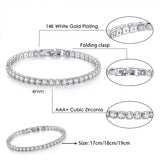 AMAZING Shiny AAA+ Cubic Zirconia Simulated Diamonds Chain Crystal Women's Dazzling Tennis Bracelets - The Jewellery Supermarket