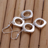 NEW ARRIVAL - Silver Round Square Necklace Earring Set For Woman - Fashion Charming Jewellery - The Jewellery Supermarket
