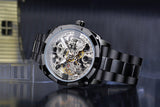 NEW - Luxury Men Golden Luminous Hands Skeleton Transparent Retro Watch - The Jewellery Supermarket