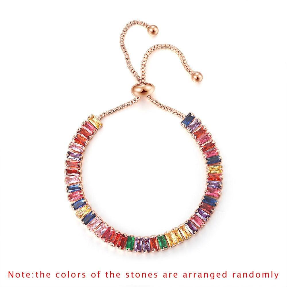 NEW Luxury 2.5*5 mm Multicolor AAA+ Zircon Diamonds Women's Tennis Bracelets - BEST SELLER - The Jewellery Supermarket