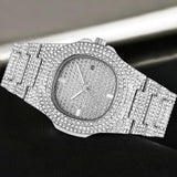New Hip Hop Iced Out Square Simulated Diamonds Watch - Sparkling Quartz Fashion Classic Watches - The Jewellery Supermarket