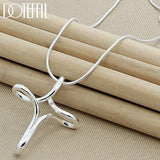 Best Seller 925 Sterling Silver Cross Pendant Necklace with Snake Chain - Fashion Wedding Engagement Jewellery - The Jewellery Supermarket