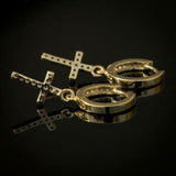 New Trendy Christian Cross Mosaic AAA Cubic Zircon Crystals Simple and Elegant Versatile Earrings for Women - The Jewellery Supermarket