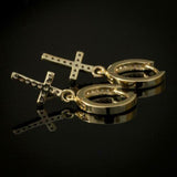 Dazzling Arrow Christian Cross-shape Drop Earrings for Women/Men - AAA Zirconia Crystals Fashion Earrings - The Jewellery Supermarket