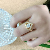 NEW Promise Ring Stud Earring Necklace Sterling Silver - 18KGP AAA Zircon Crystal Fashion Jewellery Set - The Jewellery Supermarket