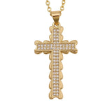 Attractive Christian Cross Shiny Pave AAA Zircon Crytals Necklaces - Religious Jewellery Gifts - The Jewellery Supermarket