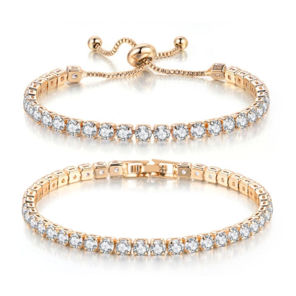 AMAZING Shiny AAA+ Cubic Zirconia Simulated Diamonds Chain Crystal Women's Dazzling Tennis Bracelets - The Jewellery Supermarket