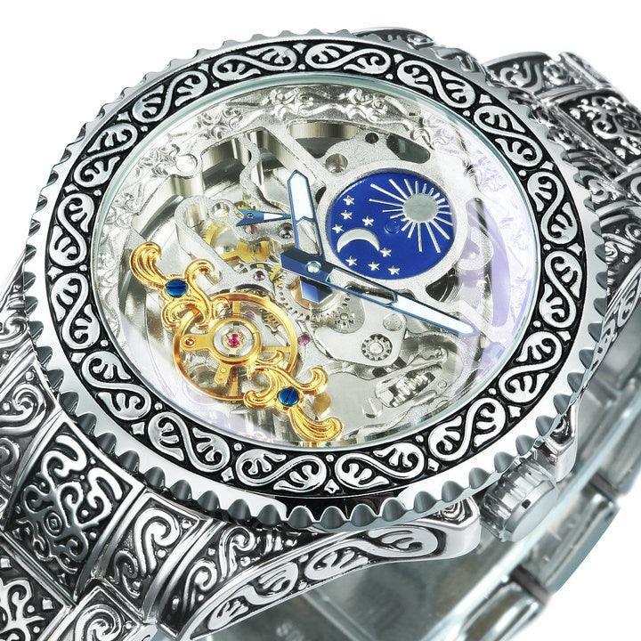 NEW - Luxury Men Mechanical Forsaking Automatic Tourbillon Skeleton Watch - The Jewellery Supermarket
